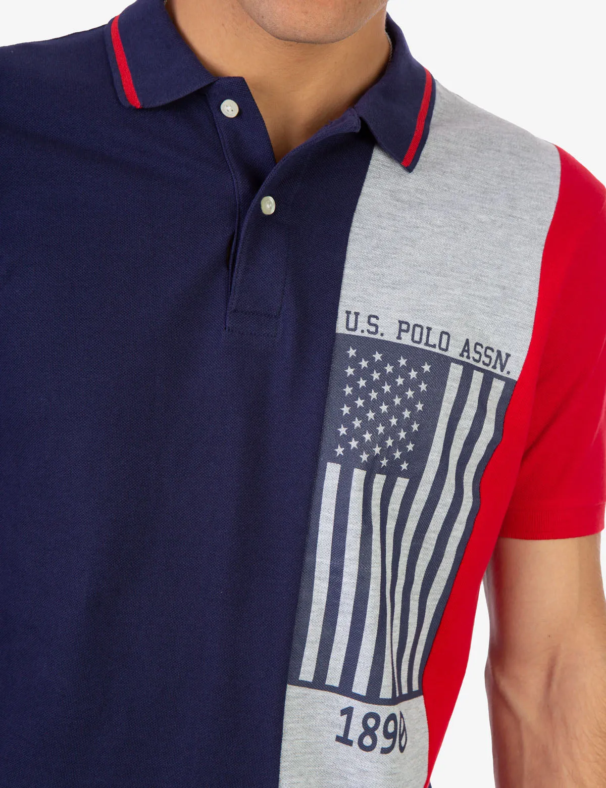 COLORBLOCK FLAG PIQUE POLO SHIRT sold by U.S. Polo Assn. product image thumbnail 5