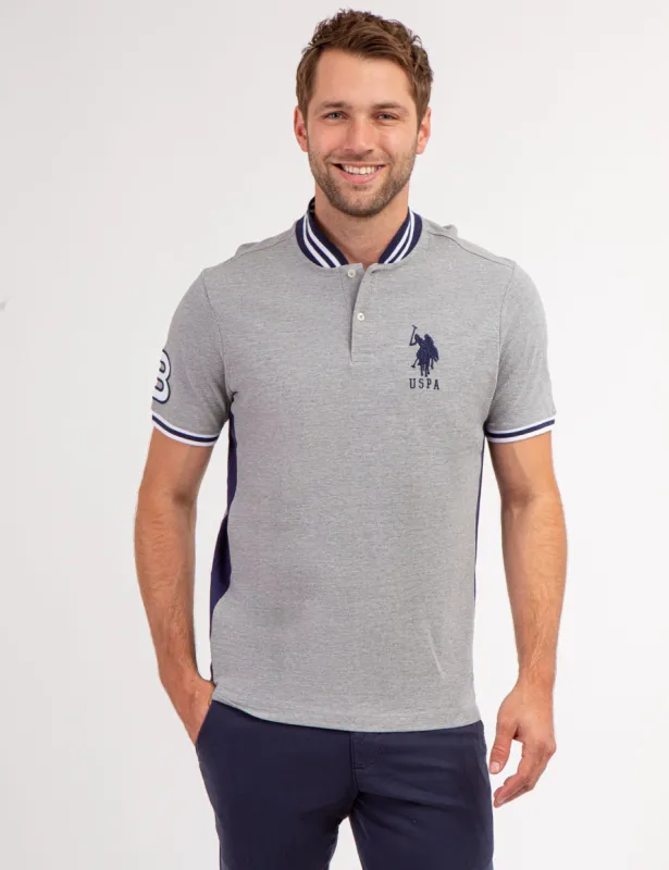 BASEBALL COLLAR PIQUE POLO SHIRT sold by U.S. Polo Assn.