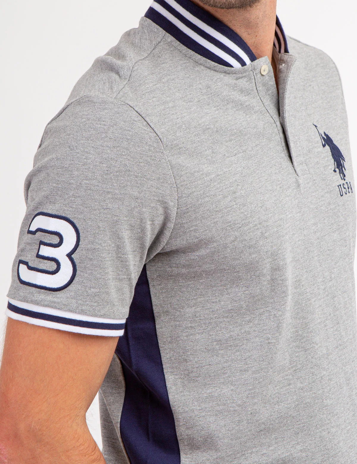 BASEBALL COLLAR PIQUE POLO SHIRT sold by U.S. Polo Assn. product image thumbnail 3