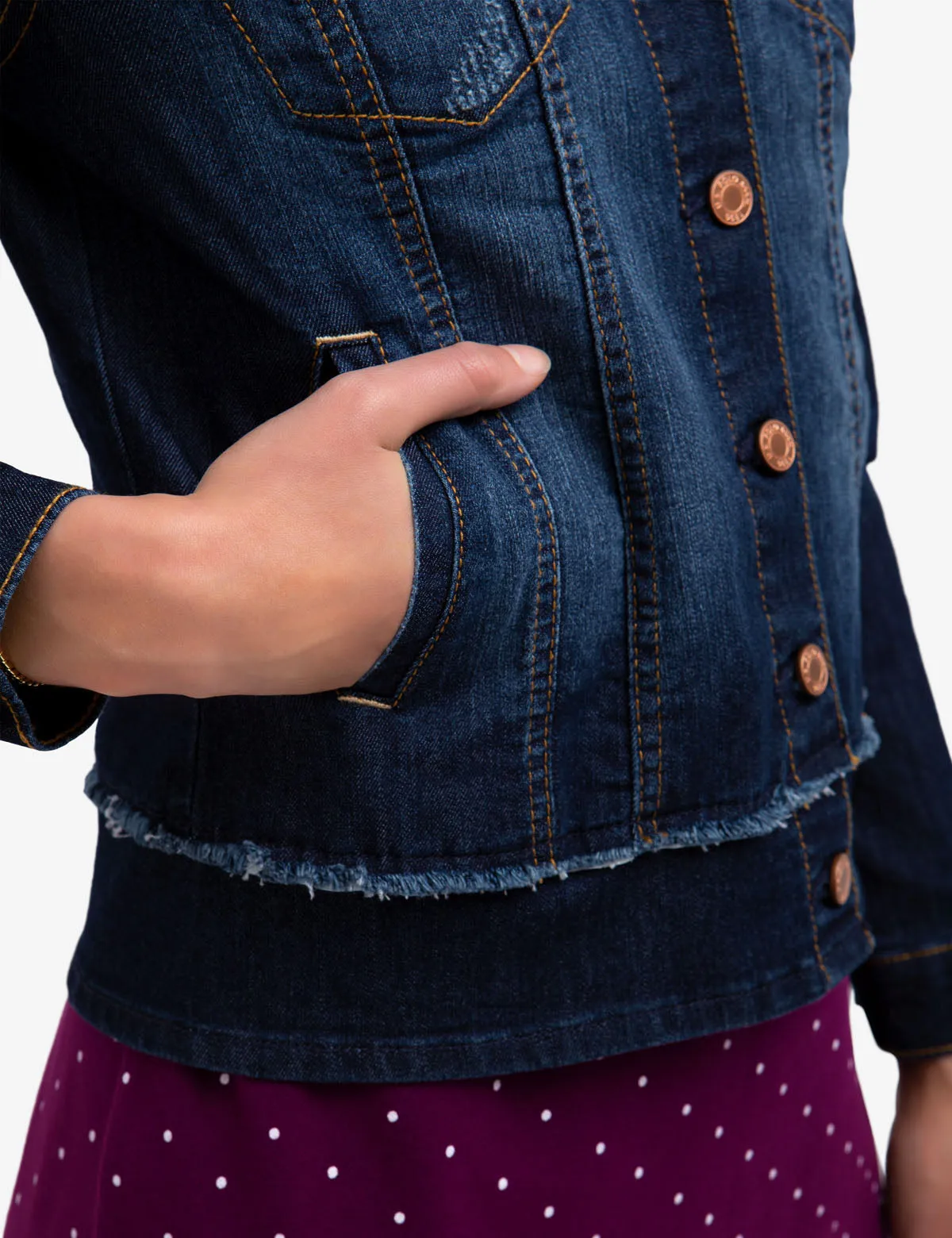 DENIM JACKET WITH FRAYED DETAIL sold by U.S. Polo Assn. product image thumbnail 5