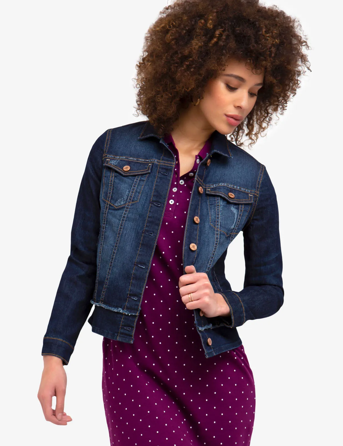 DENIM JACKET WITH FRAYED DETAIL sold by U.S. Polo Assn. product image thumbnail 2