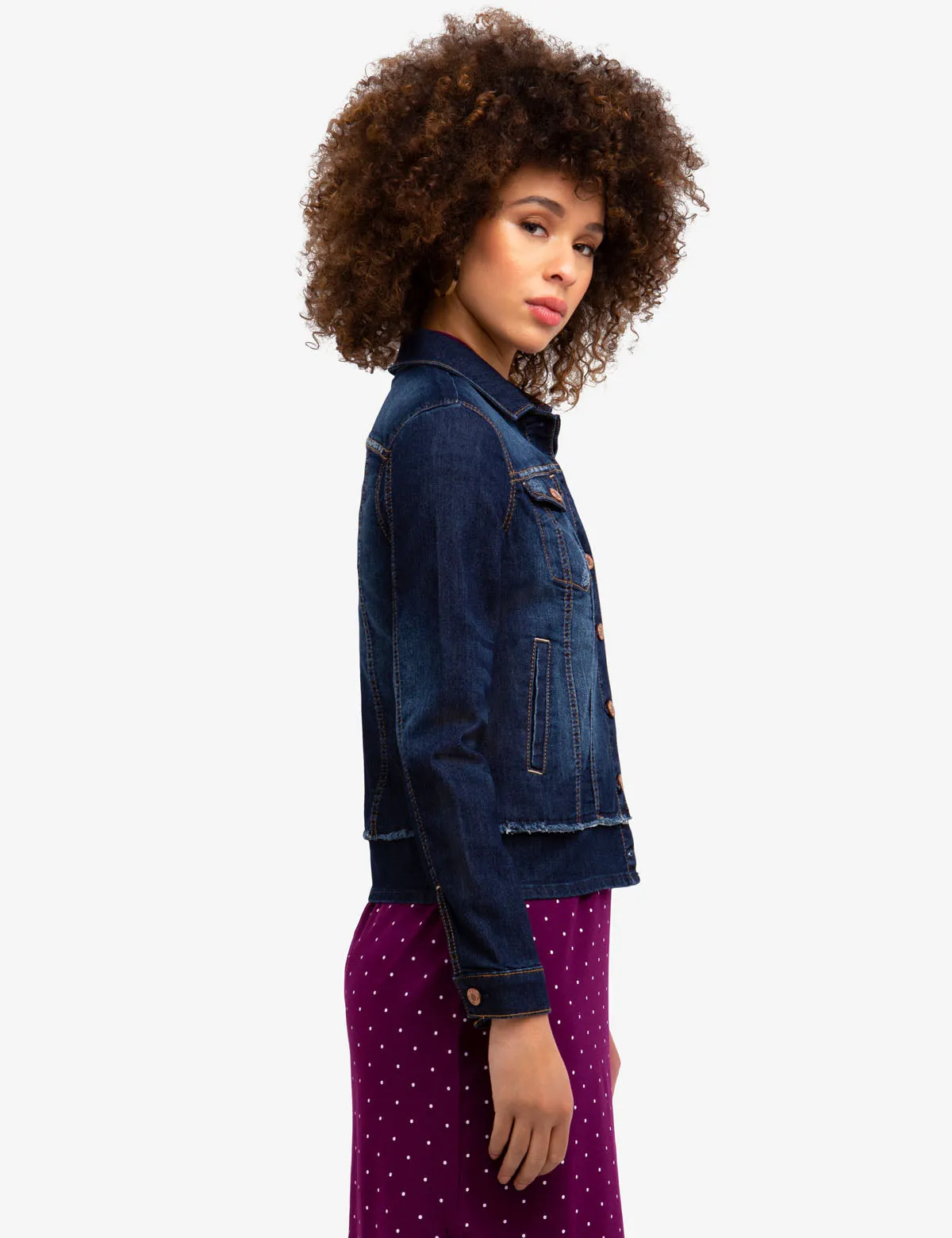 DENIM JACKET WITH FRAYED DETAIL sold by U.S. Polo Assn. product image thumbnail 3