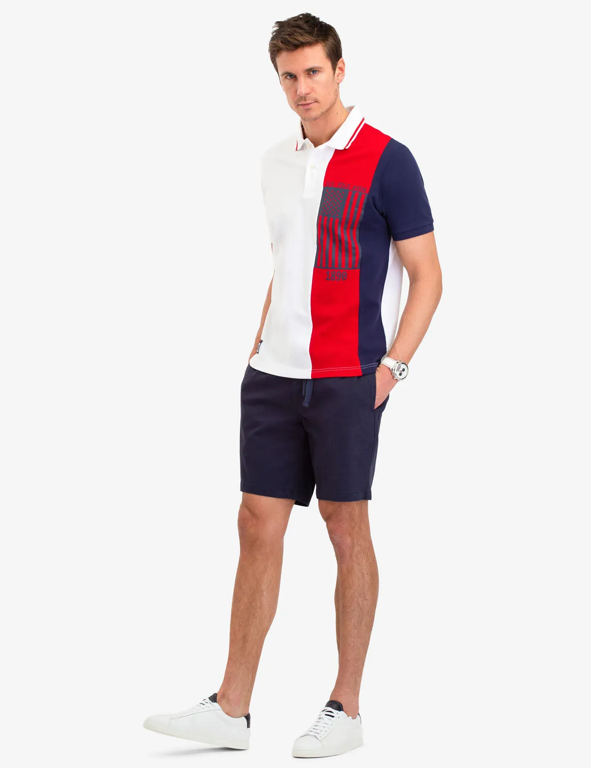 USPA FLAG VERTICAL STRIPE POLO SHIRT sold by U.S. Polo Assn. product image thumbnail 2