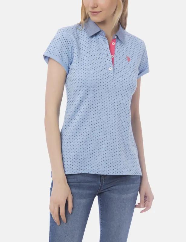 PREMIUM DOT PRINTED CHAMBRAY COLLAR POLO SHIRT sold by U.S. Polo Assn.
