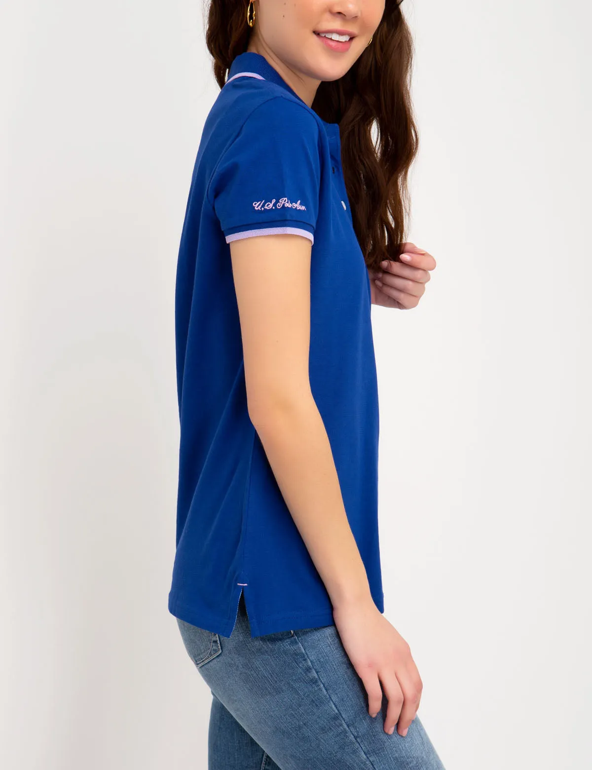 STRETCH SMALL LOGO TIPPED POLO SHIRT sold by U.S. Polo Assn. product image thumbnail 5