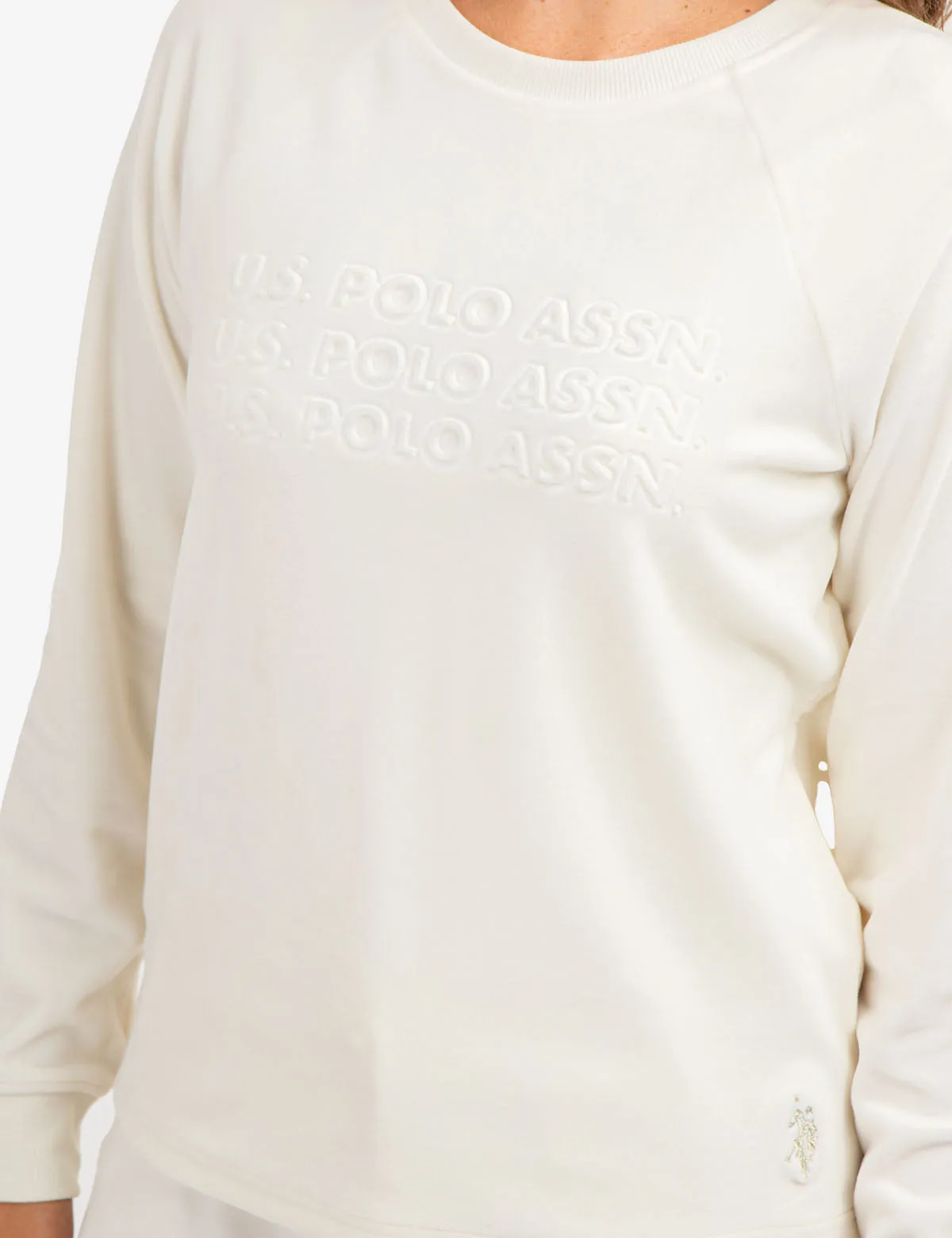 VELOUR LOGO CREW NECK PULLOVER sold by U.S. Polo Assn. product image thumbnail 3