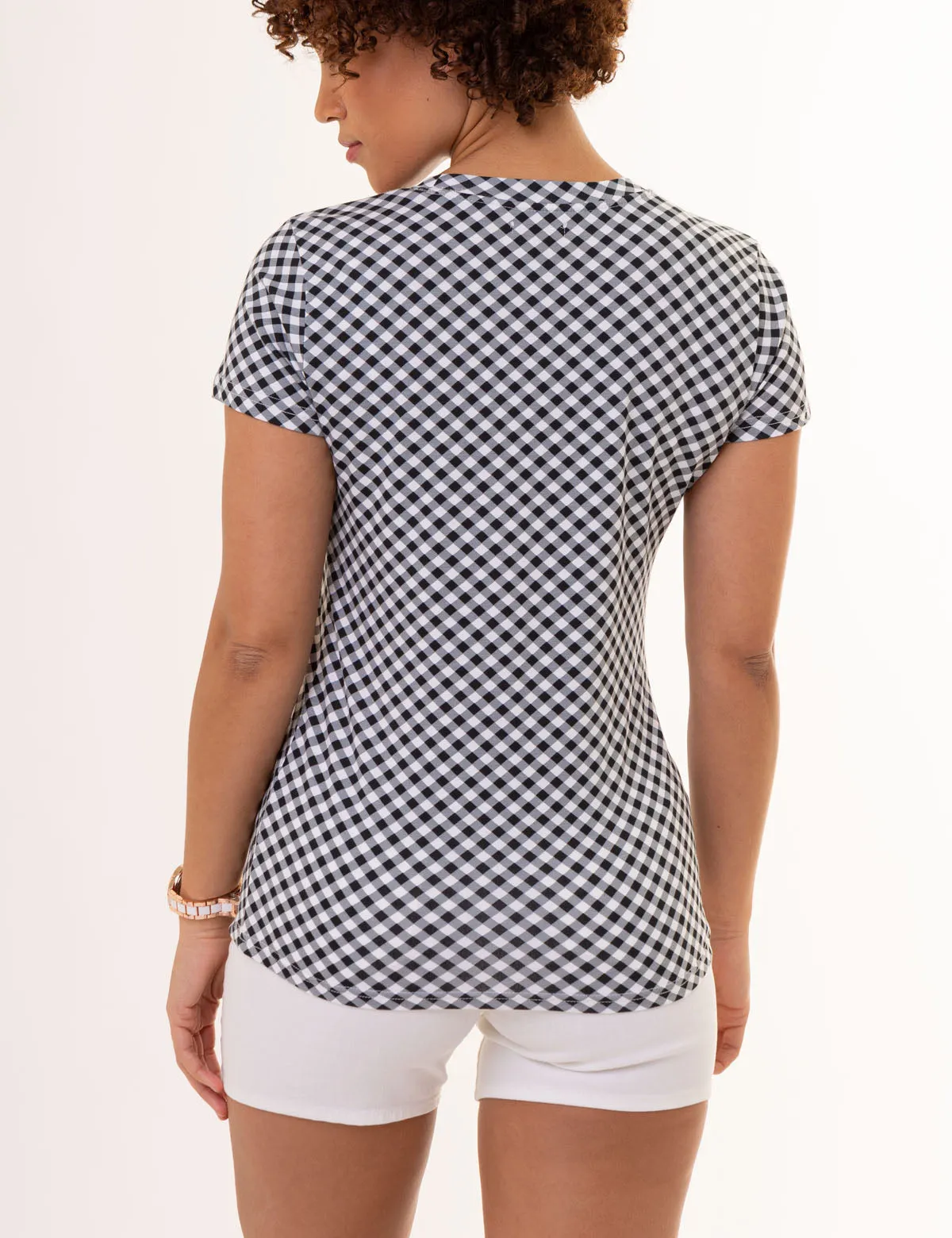 GINGHAM CREW NECK T-SHIRT sold by U.S. Polo Assn. product image thumbnail 3