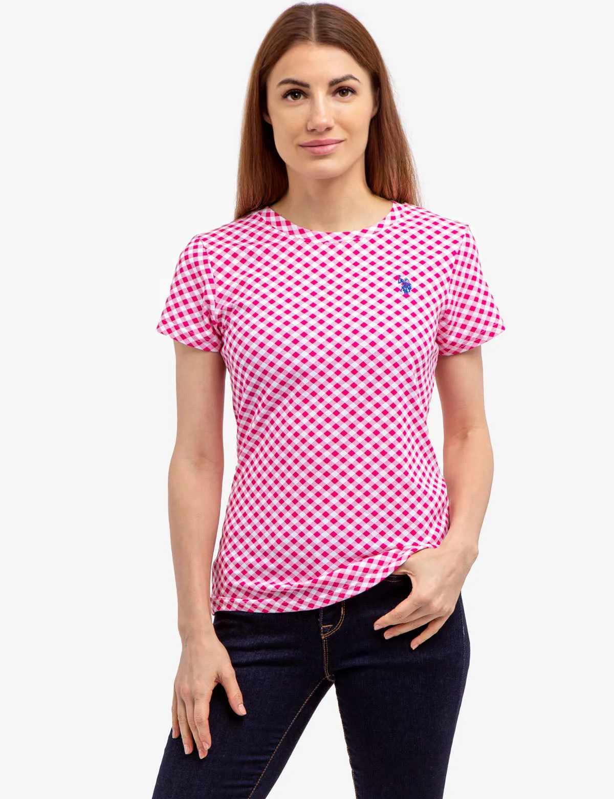 GINGHAM CREW NECK T-SHIRT sold by U.S. Polo Assn. product image thumbnail 4
