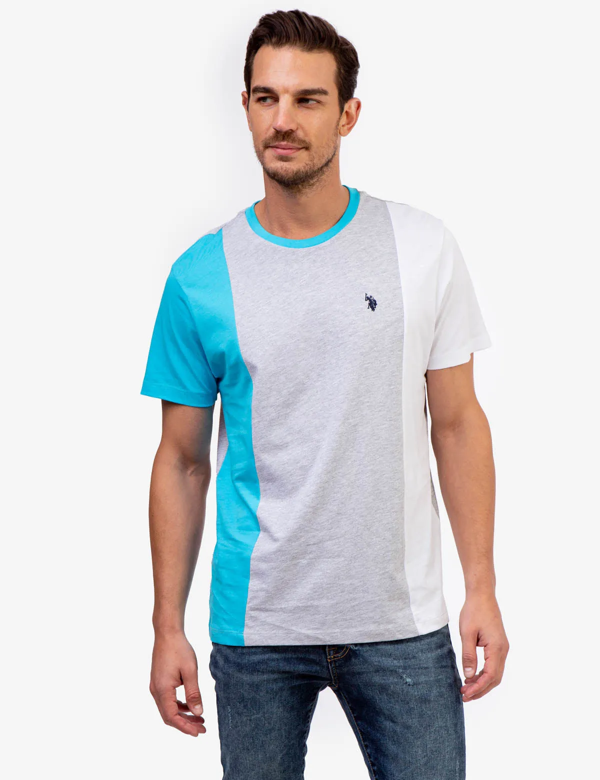 TRI COLORBLOCK T-SHIRT sold by U.S. Polo Assn. product image thumbnail 3