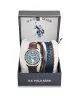 MEN'S BROWN STRAP SPORT WATCH AND BRACELETS SET sold by U.S. Polo Assn.
