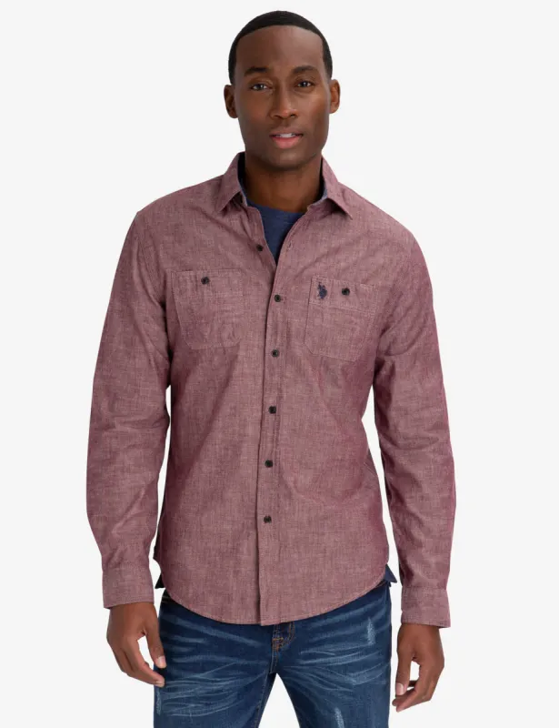 SLIM FIT CANVAS SHIRT sold by U.S. Polo Assn.