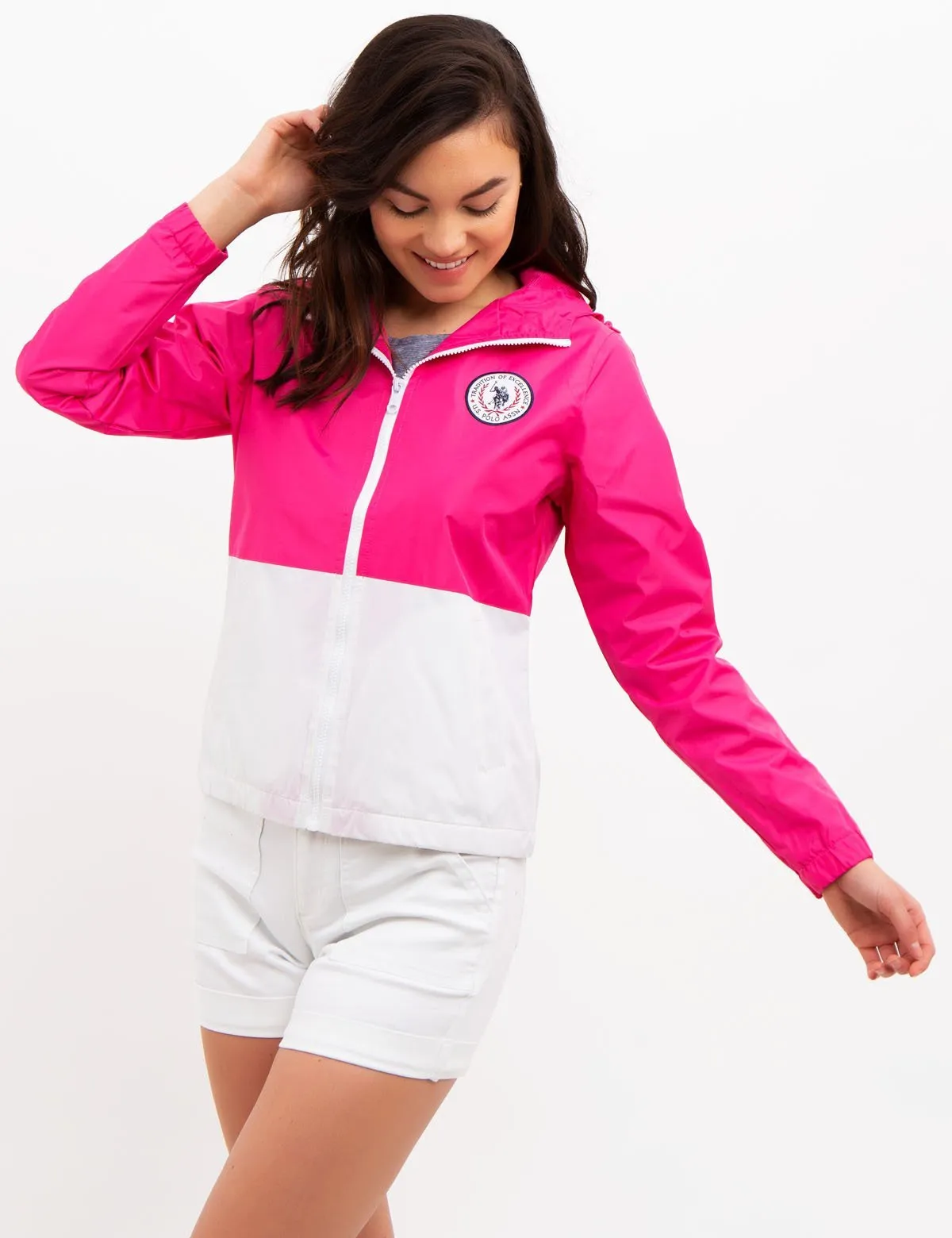 COLORBLOCK HOODED WINDBREAKER sold by U.S. Polo Assn.