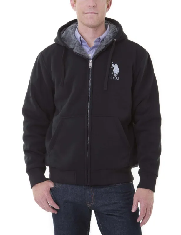 Sherpa Lined FLEECE FULL ZIP HOODIE sold by U.S. Polo Assn.
