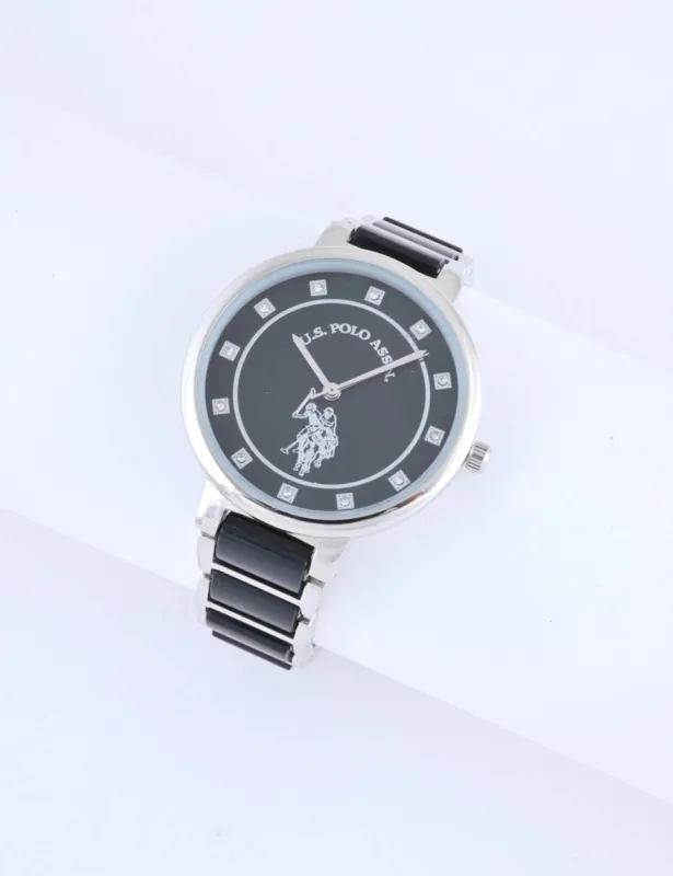 LADIES BLACK LINK WITH SILVER ACCENT WATCH sold by U.S. Polo Assn.