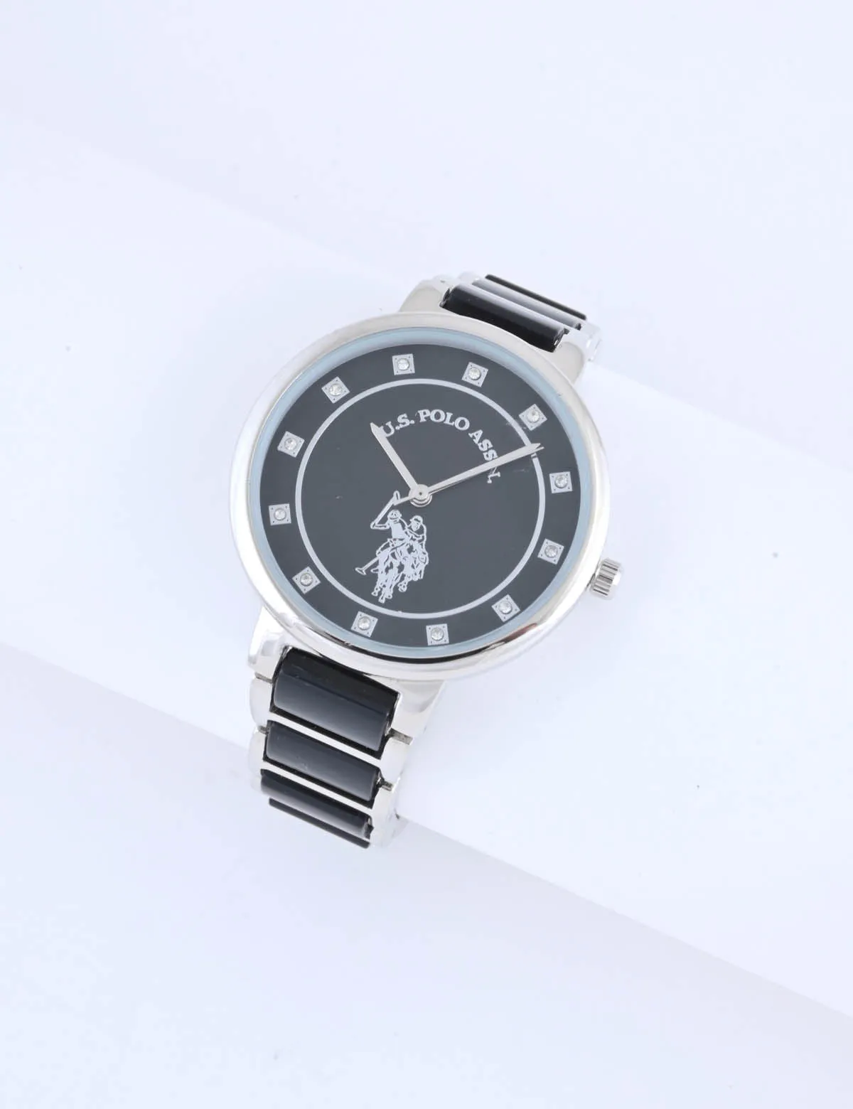 LADIES BLACK LINK WITH SILVER ACCENT WATCH sold by U.S. Polo Assn.