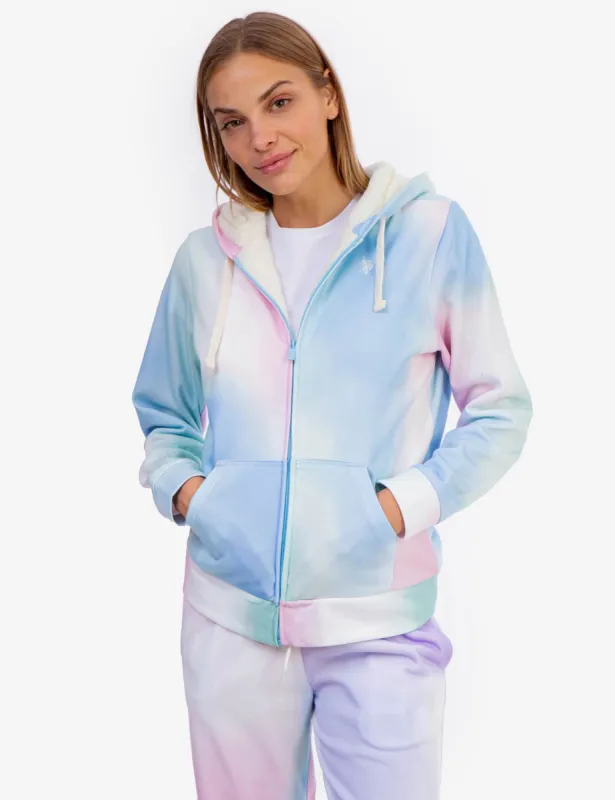 SHERPA LINED TIE DYE ZIP HOODIE sold by U.S. Polo Assn.