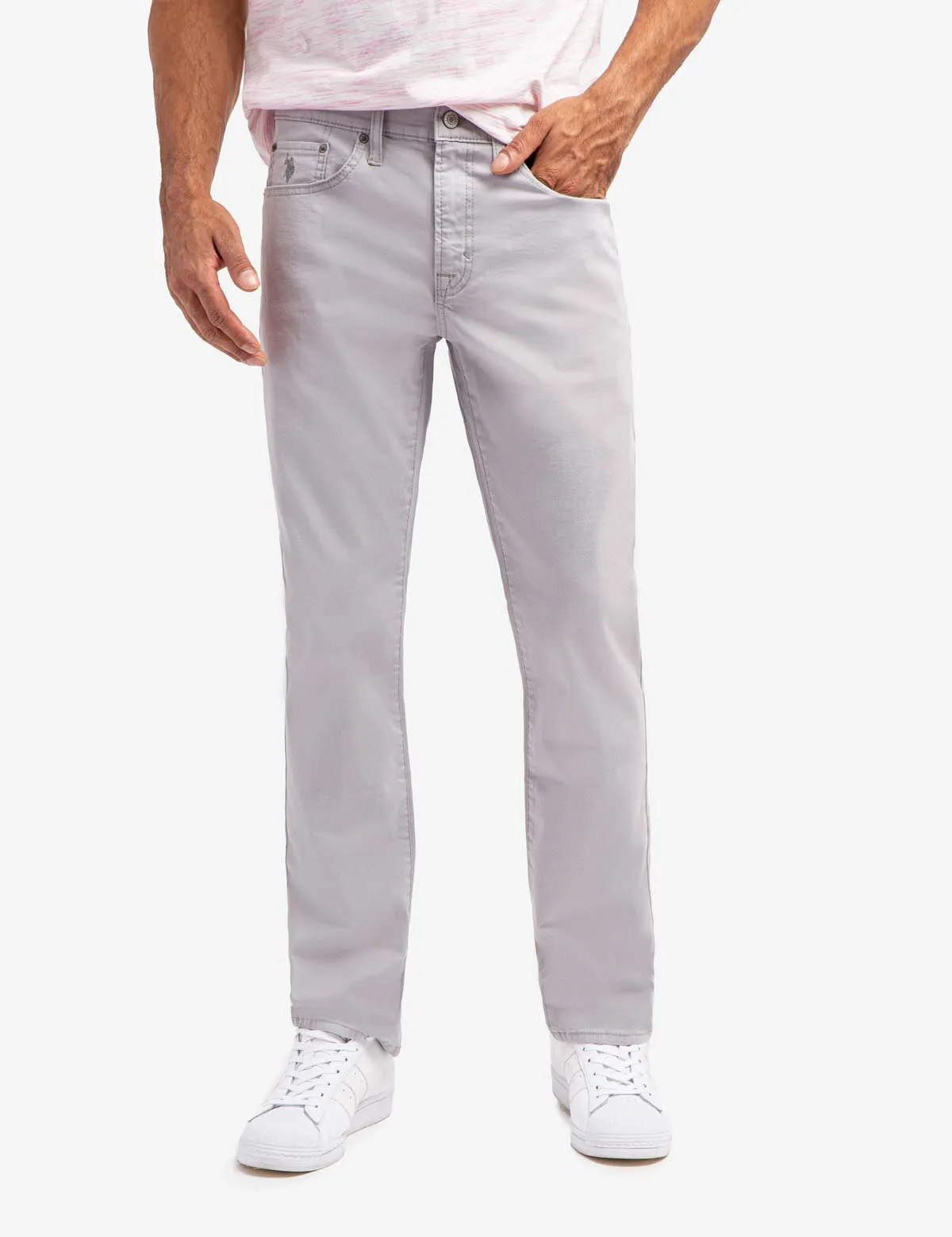 SLIM STRAIGHT 5 POCKET STRETCH CHINO PANTS sold by U.S. Polo Assn.