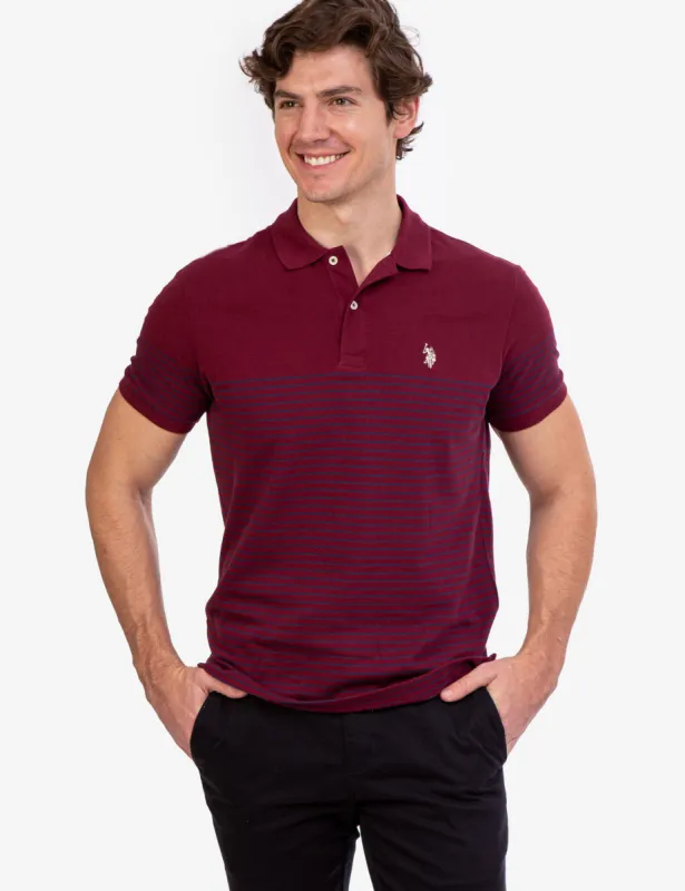 STRIPE PIQUE POLO SHIRT sold by U.S. Polo Assn.