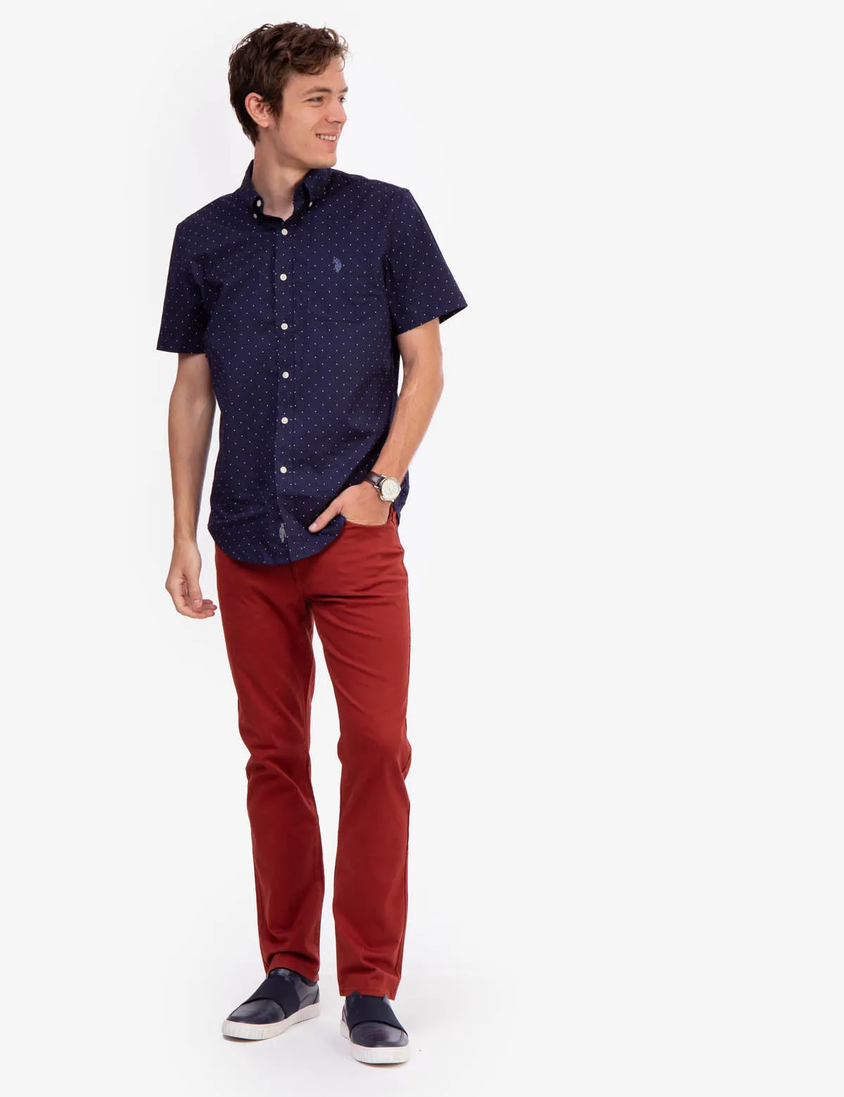 PRINTED POPLIN SHORT SLEEVE SHIRT sold by U.S. Polo Assn. product image thumbnail 2