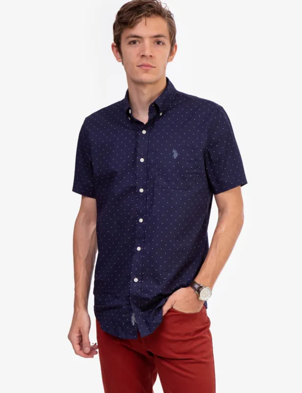 PRINTED POPLIN SHORT SLEEVE SHIRT sold by U.S. Polo Assn.