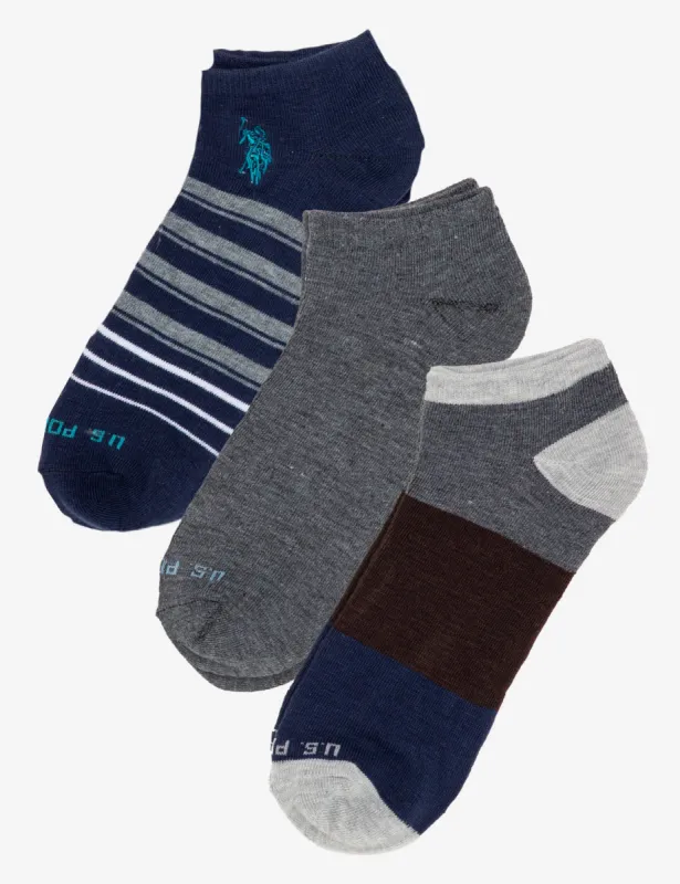 MENS 3PK ASSORTED STRIPED LOW CUT SOCKS sold by U.S. Polo Assn.