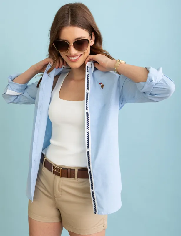 MULTI TONAL SMALL LOGO OXFORD SHIRT sold by U.S. Polo Assn.