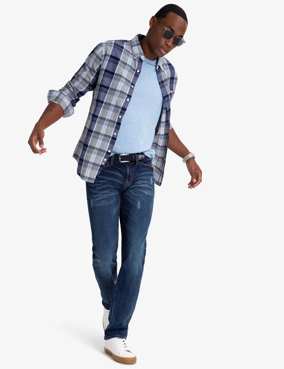 LARGE PLAID SLUB POPLIN SHIRT sold by U.S. Polo Assn. product image thumbnail 2