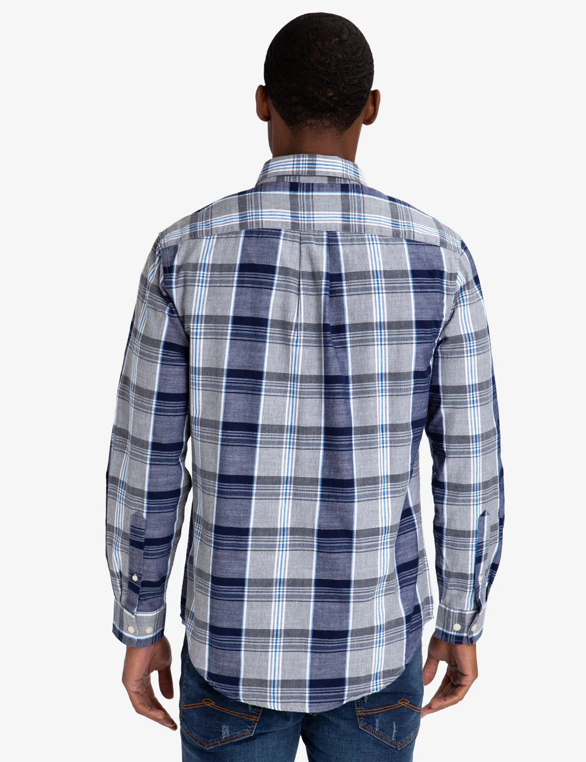LARGE PLAID SLUB POPLIN SHIRT sold by U.S. Polo Assn. product image thumbnail 4