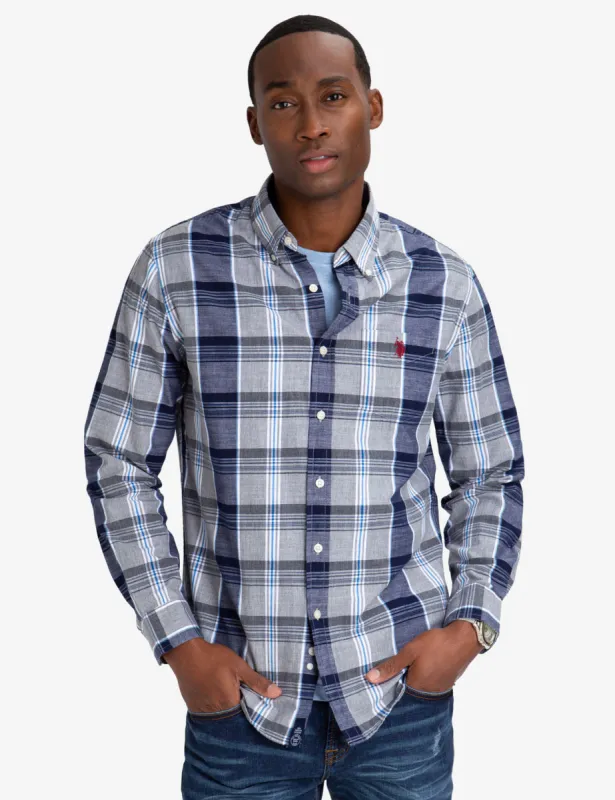 LARGE PLAID SLUB POPLIN SHIRT sold by U.S. Polo Assn.