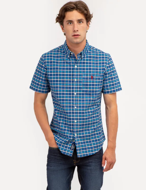 YARN DYE PLAID SHORT SLEEVE OXFORD SHIRT sold by U.S. Polo Assn.