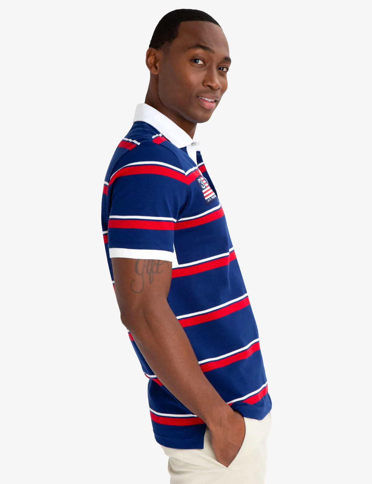STRIPED TWILL POLO SHIRT sold by U.S. Polo Assn. product image thumbnail 2