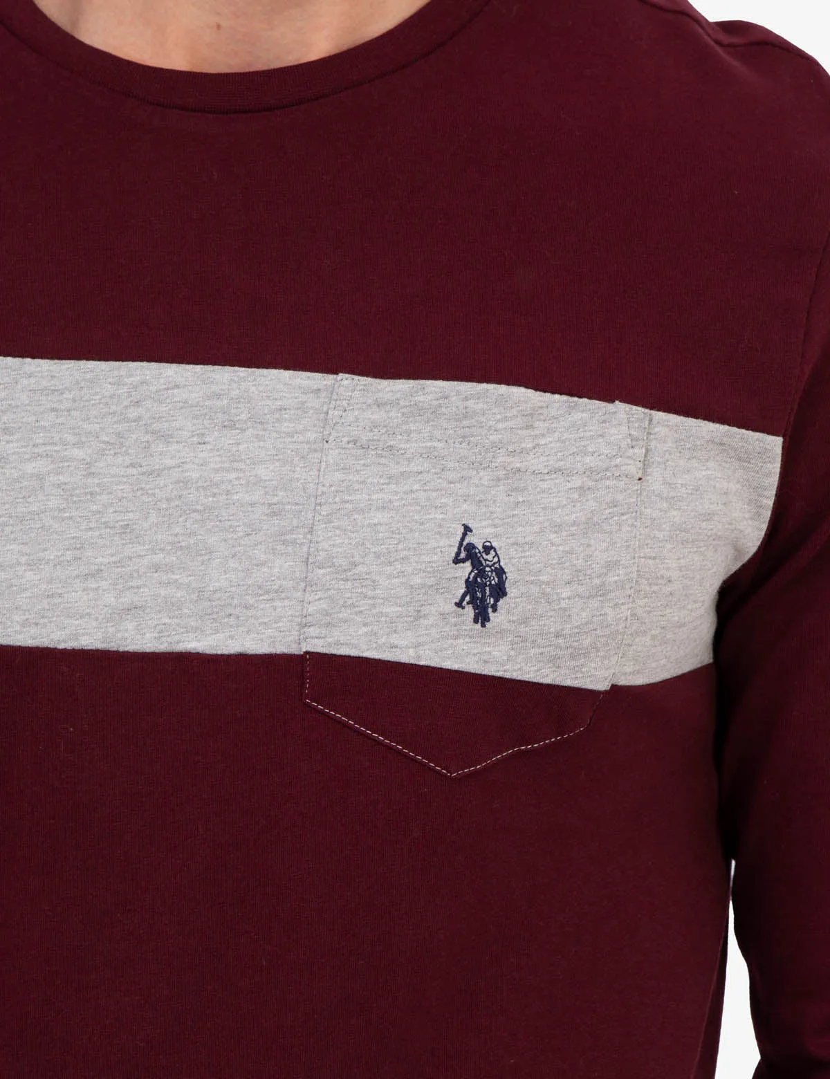 LONG SLEEVE CHEST STRIPE POCKET T-SHIRT sold by U.S. Polo Assn. product image thumbnail 5