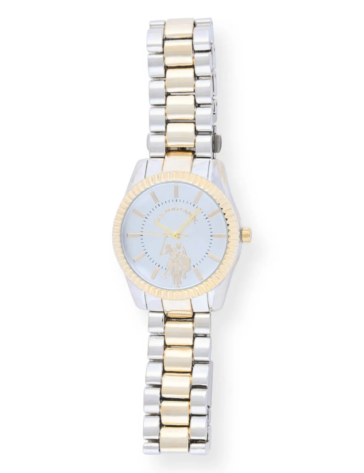 LADIES SILVER AND GOLD LINK BRACELET WATCH sold by U.S. Polo Assn. product image thumbnail 4