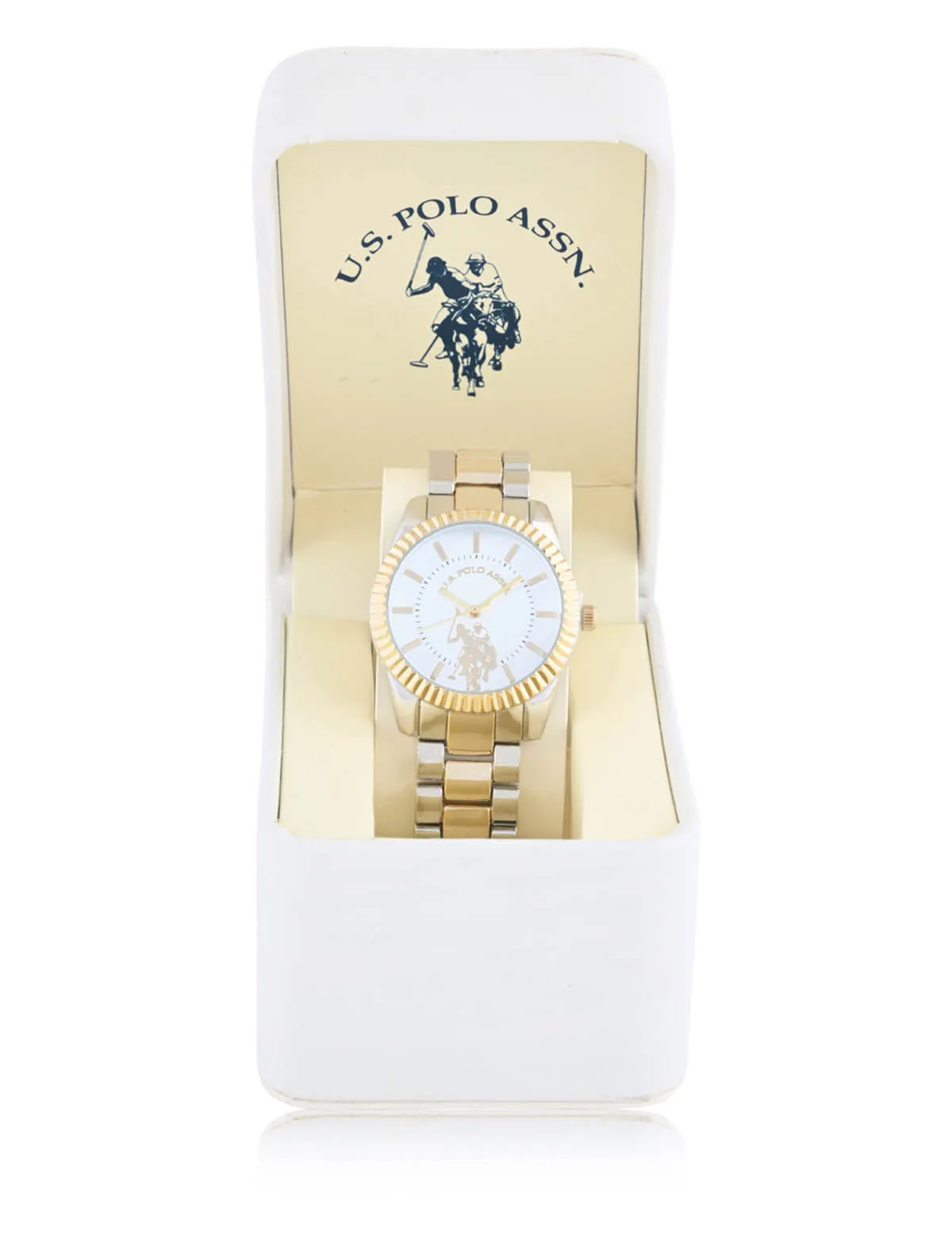 LADIES SILVER AND GOLD LINK BRACELET WATCH sold by U.S. Polo Assn. product image thumbnail 2
