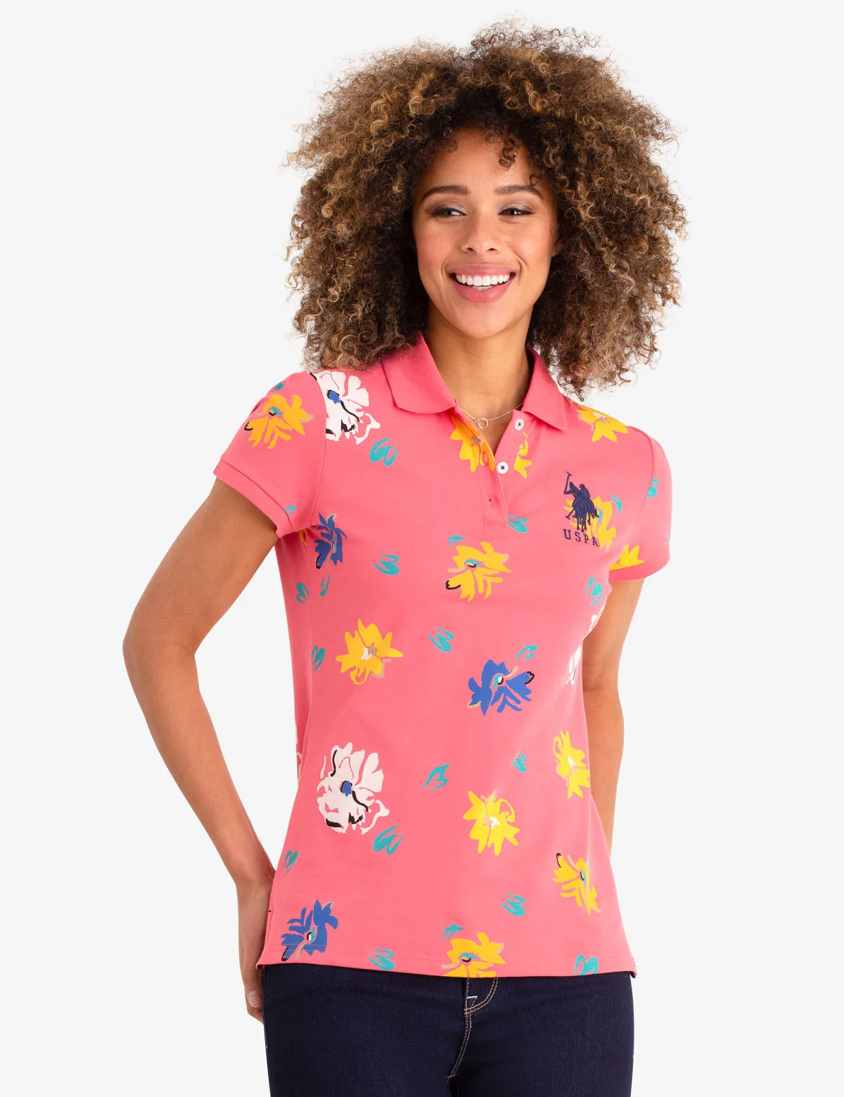 FLORAL PRINT POLO SHIRT sold by U.S. Polo Assn. product image thumbnail 4