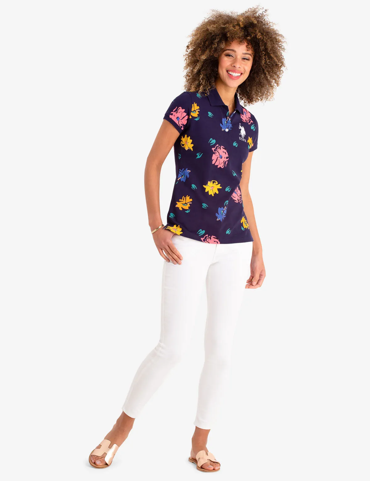 FLORAL PRINT POLO SHIRT sold by U.S. Polo Assn. product image thumbnail 2