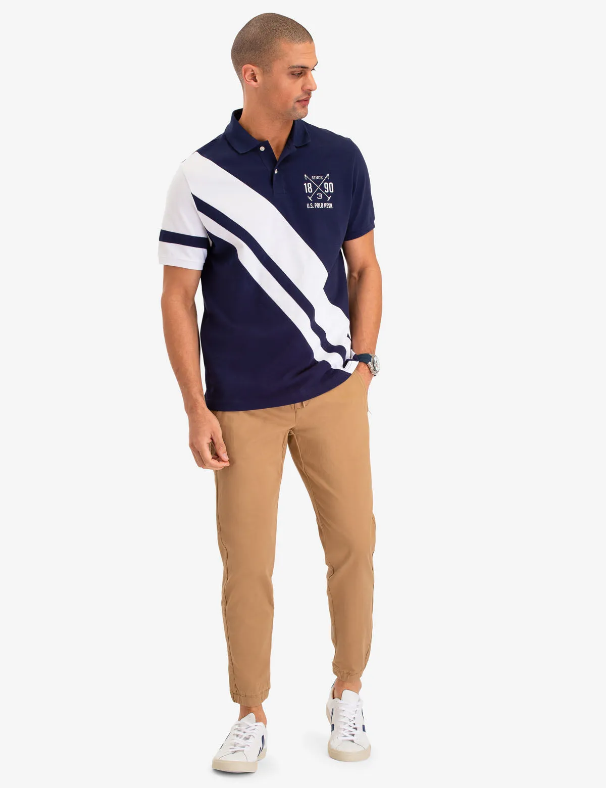 DIAGONAL STRIPE POLO SHIRT sold by U.S. Polo Assn. product image thumbnail 4