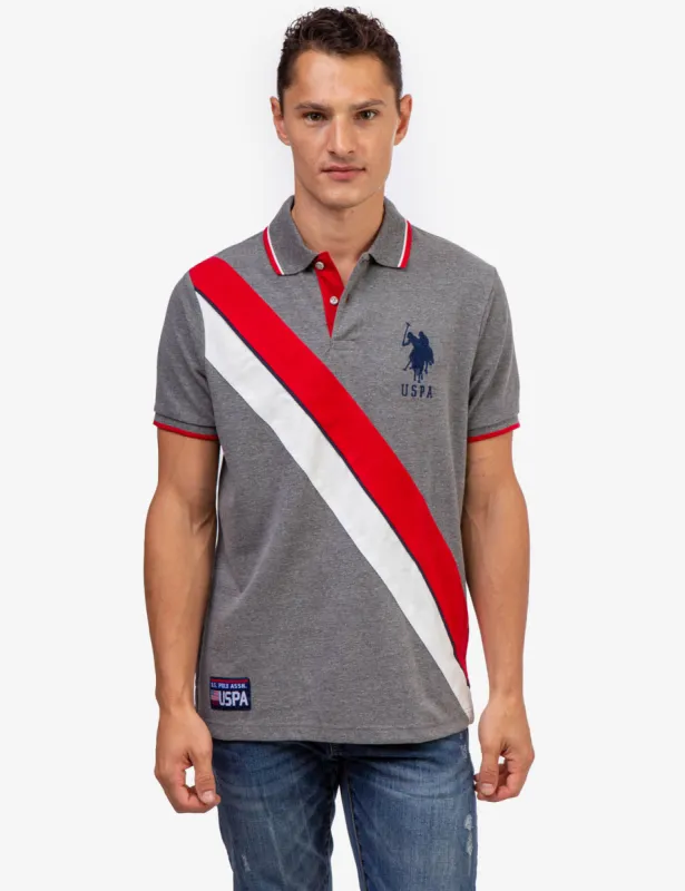 DIAGONAL COLORBLOCK PIQUE POLO SHIRT sold by U.S. Polo Assn.