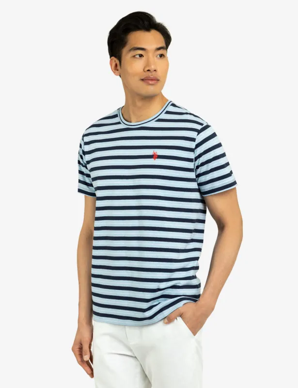 YARN DYE STRIPE JERSEY CREW NECK T-SHIRT sold by U.S. Polo Assn.