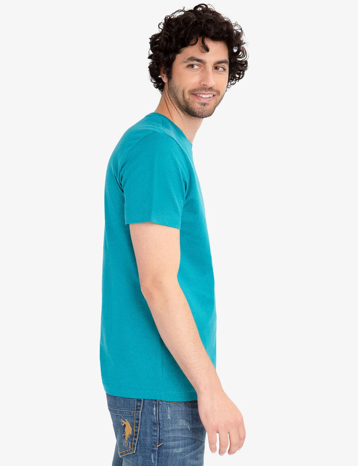 TWISTED YARN CREW NECK T-SHIRT sold by U.S. Polo Assn. product image thumbnail 4