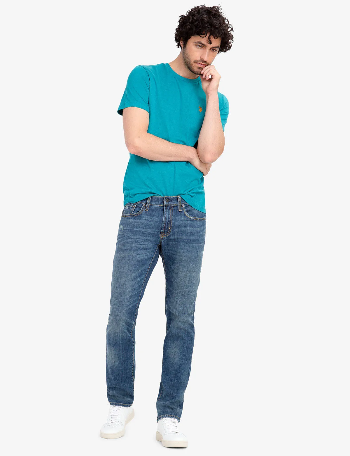 TWISTED YARN CREW NECK T-SHIRT sold by U.S. Polo Assn. product image thumbnail 3