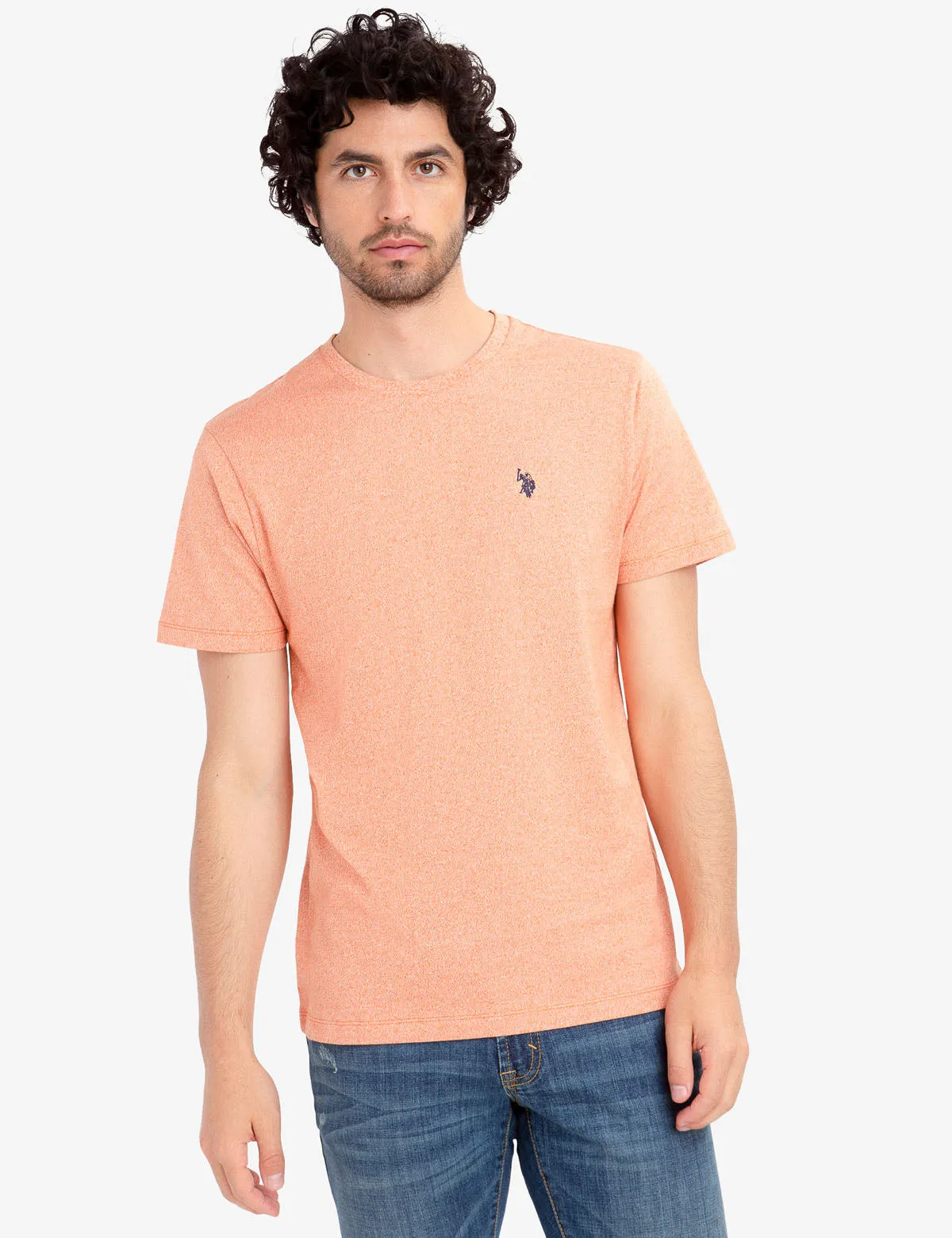 TWISTED YARN CREW NECK T-SHIRT sold by U.S. Polo Assn.