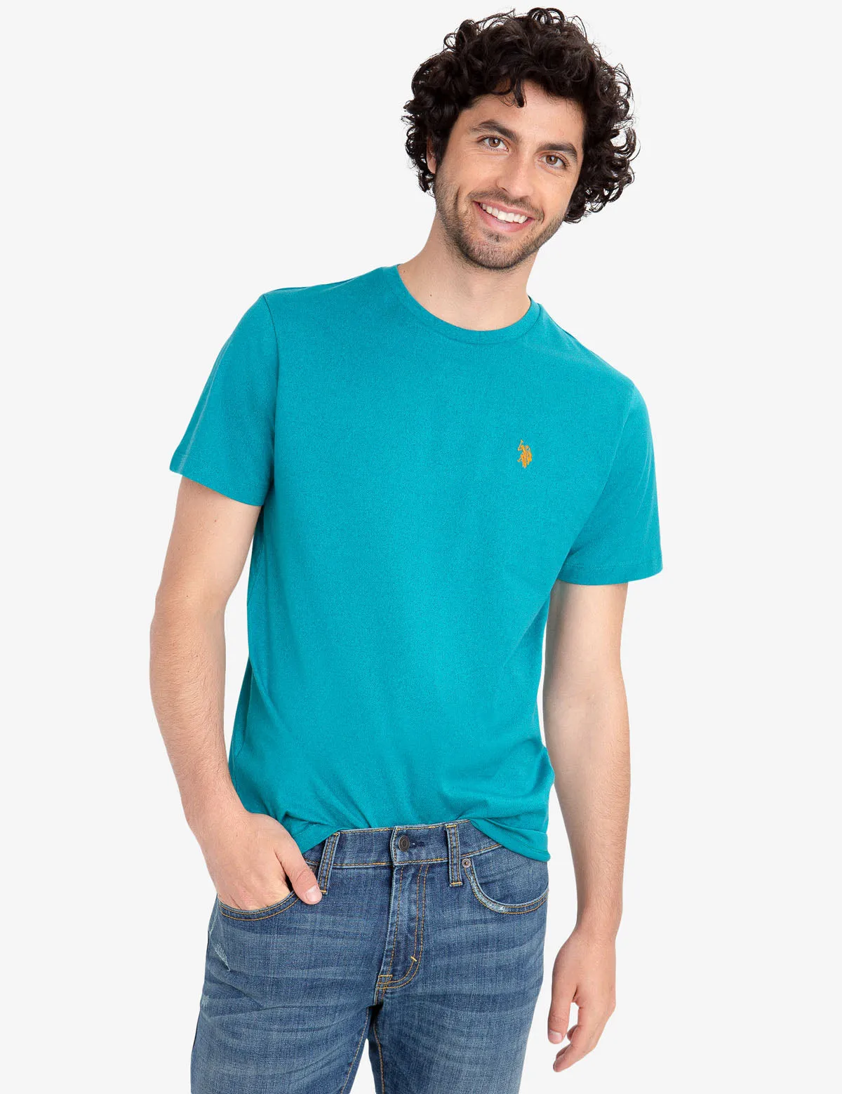 TWISTED YARN CREW NECK T-SHIRT sold by U.S. Polo Assn. product image thumbnail 2