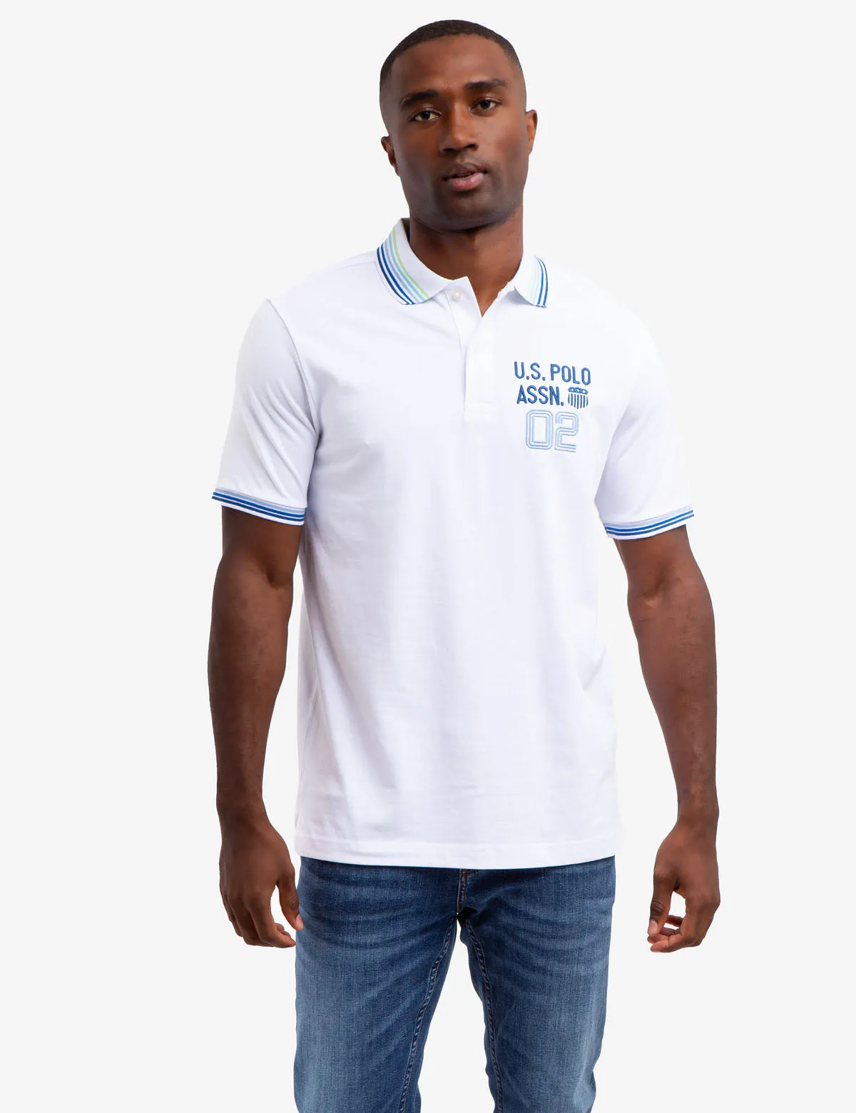 MULTI STRIPED RIB PIQUE POLO SHIRT sold by U.S. Polo Assn. product image thumbnail 5