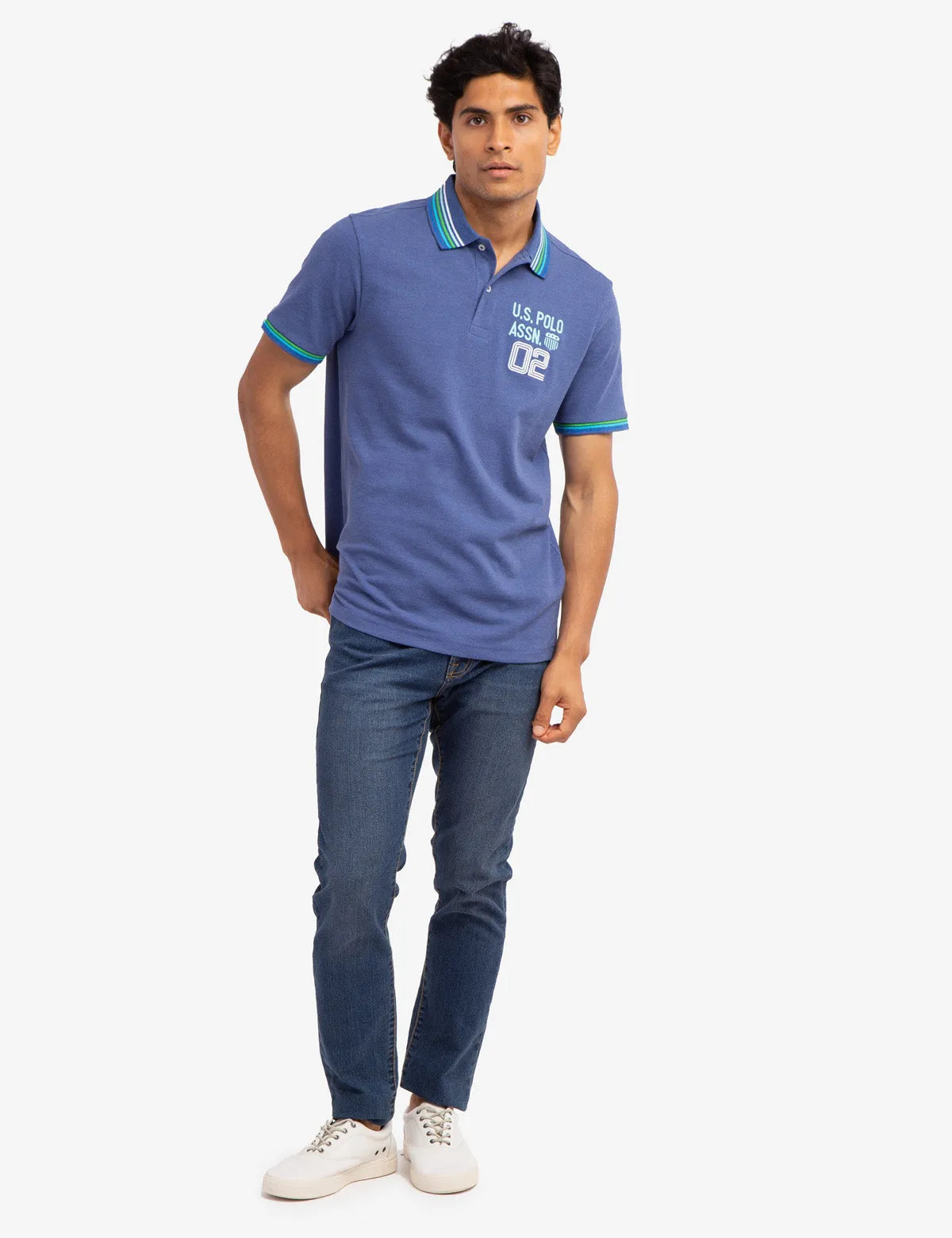 MULTI STRIPED RIB PIQUE POLO SHIRT sold by U.S. Polo Assn. product image thumbnail 2