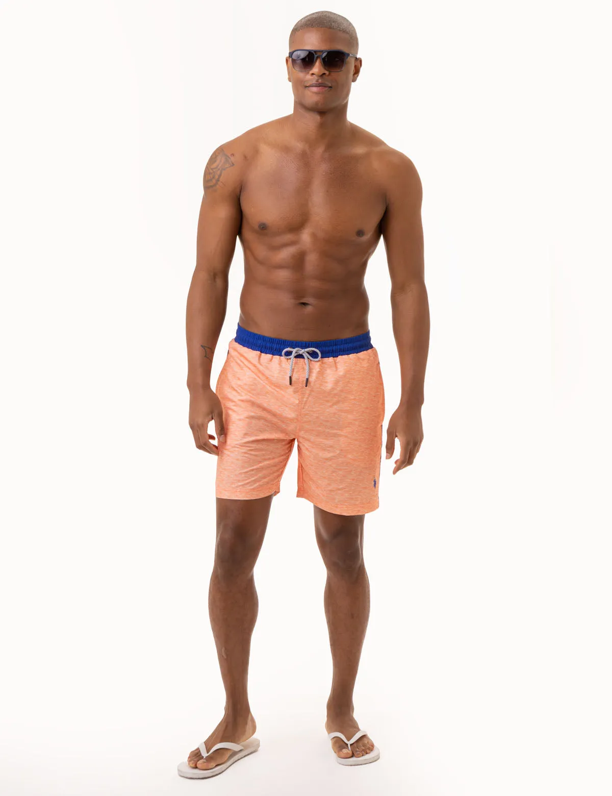 7 HEATHER CONTRAST SWIM TRUNKS sold by U.S. Polo Assn. product image thumbnail 2