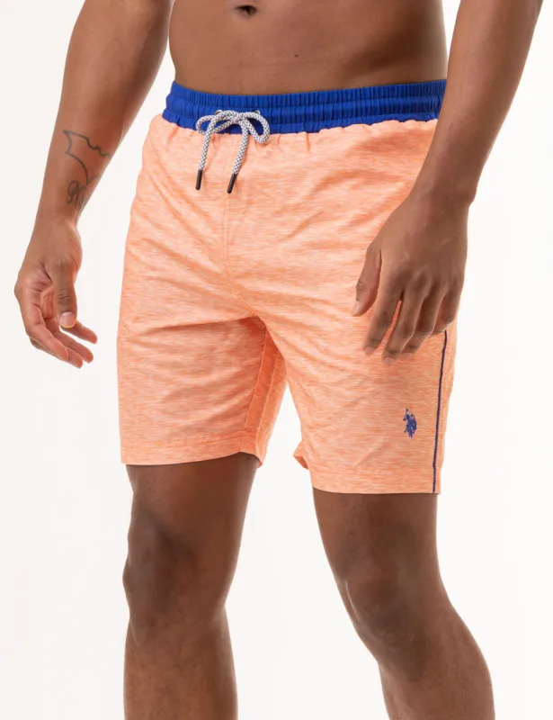 7 HEATHER CONTRAST SWIM TRUNKS made by U.S. Polo Assn.
