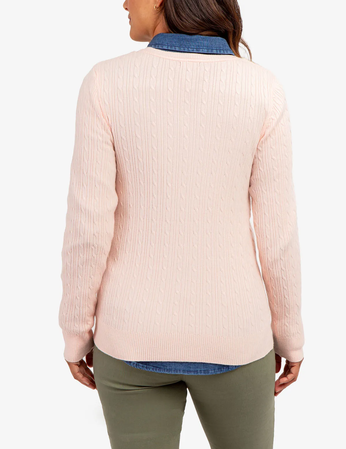 SOFT CABLE V-NECK SWEATER sold by U.S. Polo Assn. product image thumbnail 4