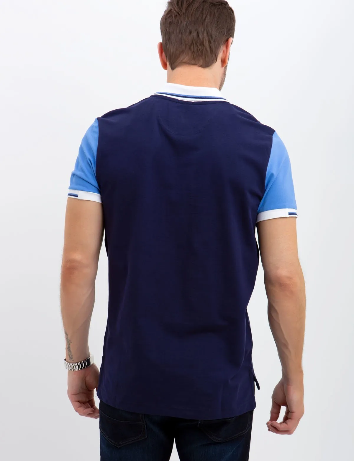 BLACK MALLET SLIM FIT, STRETCH PIQUE, COLORBOCK POLO SHIRT sold by U.S. Polo Assn. product image thumbnail 4