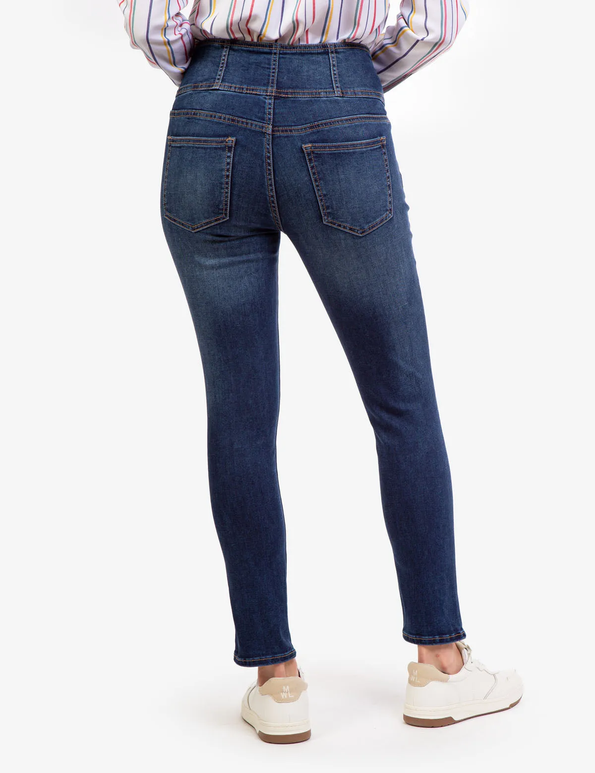 REPREVE® HIGH RISE CORSET DENIM JEGGING sold by U.S. Polo Assn. product image thumbnail 4